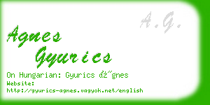agnes gyurics business card